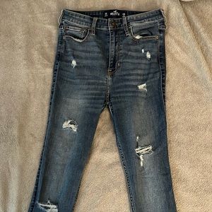 Ultra High Rise Super Skinny Hollister Ripped Jeans